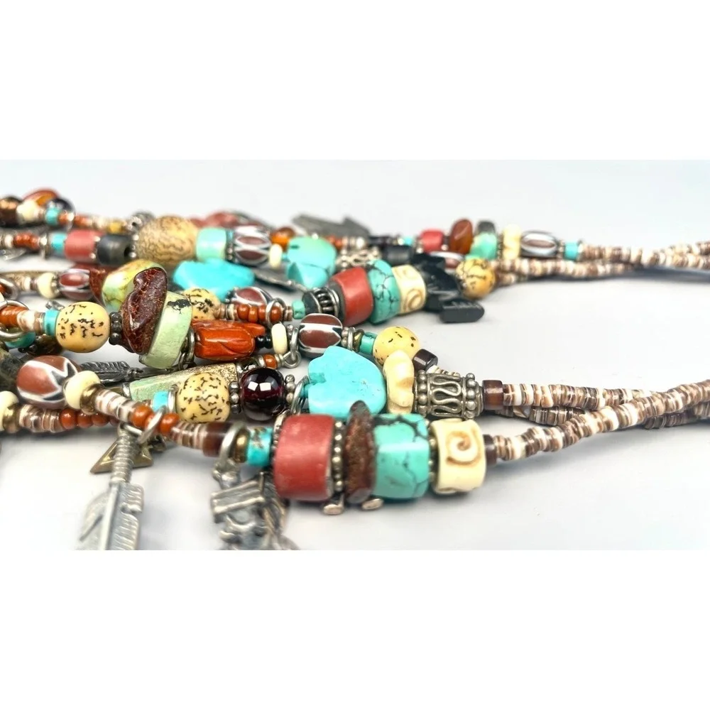 Robert Shields Sterling Silver Spirit Collection 3 Strand Necklace Massive 202g